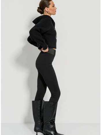 κολάν με ραφές και λεπτομέρεια με λάστιχο στη μέση (black) σε προσφορά