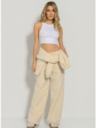 φούτερ παντελόνι από συνθετικό μαλλί προβάτου (sand)