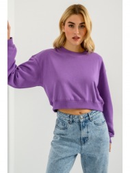 κροπ φούτερ (lilac)