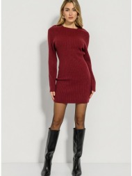 μίνι πλεκτό ριπ φόρεμα ...