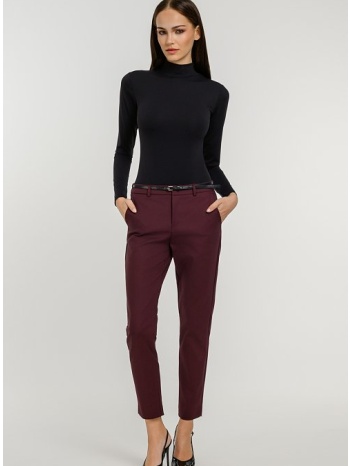 chinos παντελόνι με ζώνη (berry)