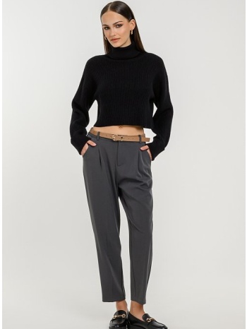 carrot παντελόνι με πιέτες και ζώνη (anthracite) σε προσφορά