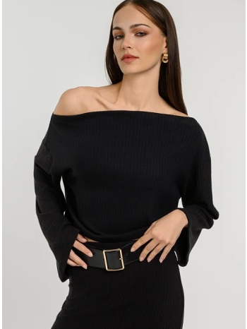 ριπ τοπ με boat-neck λαιμόκοψη (black)