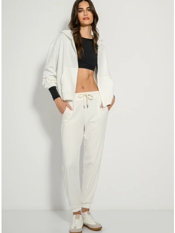 jogger φούτερ παντελόνι φόρμα (cream)