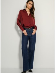 πουκάμισο με σατινέ υφή (cabernet)