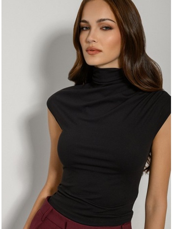 αμάνικο τοπ με ψηλή λαιμόκοψη (black) σε προσφορά