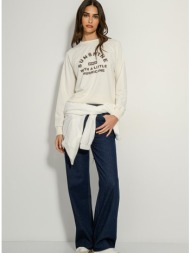 φούτερ με τύπωμα (cream)