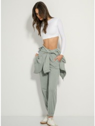 jogger φούτερ παντελόνι φόρμα (sage)