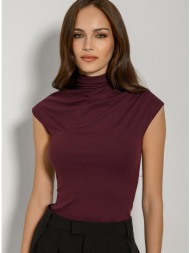 αμάνικο τοπ με ψηλή λαιμόκοψη (berry)