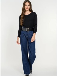 basic πλεκτό με στρογγυλή λαιμόκοψη (black)