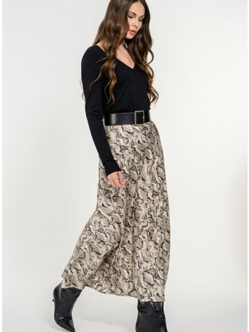 midi φούστα με snake print και σατινέ υφή (multi) σε προσφορά