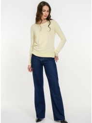 basic πλεκτό με στρογγυλή λαιμόκοψη (l.yellow)