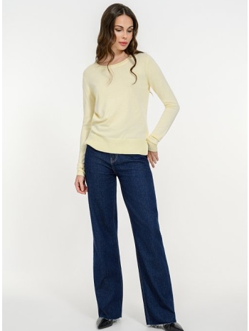 basic πλεκτό με στρογγυλή λαιμόκοψη (l.yellow)