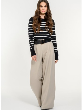 wide leg παντελόνι με πιέτες (l.beige) σε προσφορά