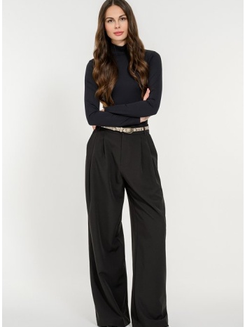 wide leg παντελόνι με πιέτες (black) σε προσφορά