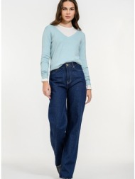 basic πλεκτό με v ντεκολτέ (l.mint)