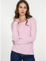 basic πλεκτό με στρογγυλή λαιμόκοψη (pink)
