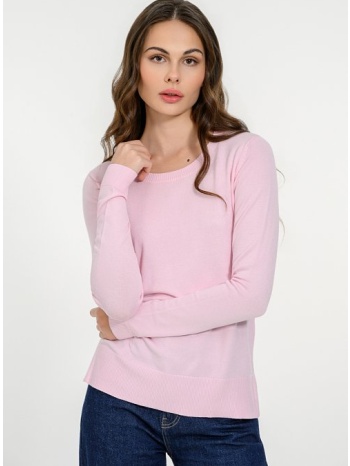 basic πλεκτό με στρογγυλή λαιμόκοψη (pink)