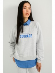 φούτερ με τύπωμα (gray marl)