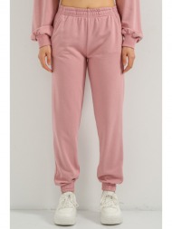 jogger φούτερ παντελόνι φόρμας (dusty pink)