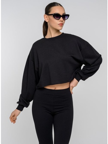 κροπ φούτερ (black) σε προσφορά