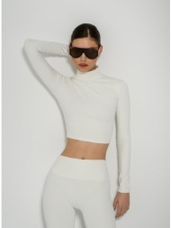 λύκρα κροπ τοπ ζιβάγκο με μακριά μανίκια (sugar)