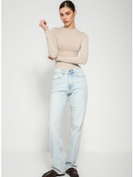 λύκρα τοπ με μακριά μανίκια (sand)