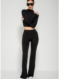 flared λύκρα παντελόνι (black)
