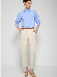 carrot παντελόνι με πιέτες και ζώνη (sand)