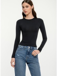 λύκρα τοπ με μακριά μανίκια (black)