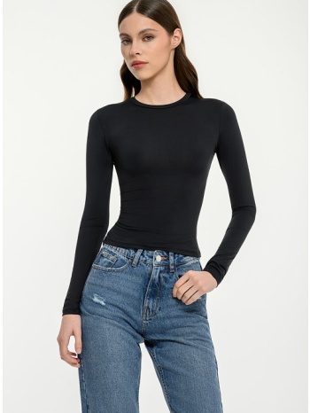 λύκρα τοπ με μακριά μανίκια (black)