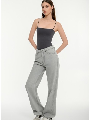 αμάνικο τοπ με τετράγωνο ντεκολτέ (anthracite)