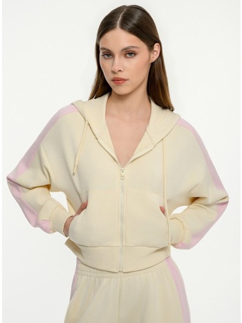 κροπ φούτερ ζακέτα με κουκούλα (butter)