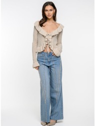 πλεκτή κροσέ ζακέτα με ...