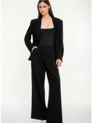 wide leg παντελόνι με πιέτες (black)
