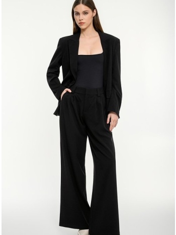 wide leg παντελόνι με πιέτες (black)