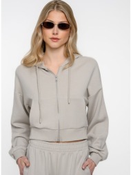 κροπ φούτερ ζακέτα με ...