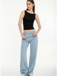 αμάνικο basic κροπ τοπ (black)