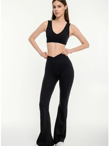 ψηλόμεσο αθλητικό κολάν καμπάνα (black)