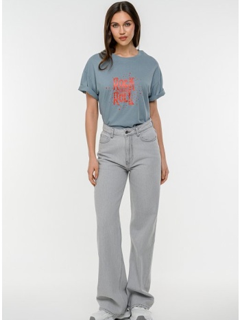 t-shirt με τύπωμα (aquagray)