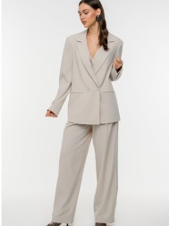 σταυρωτό oversized μπλέιζερ με βάτες (sand)