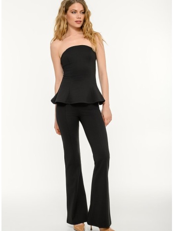 flared ελαστικό παντελόνι (black)