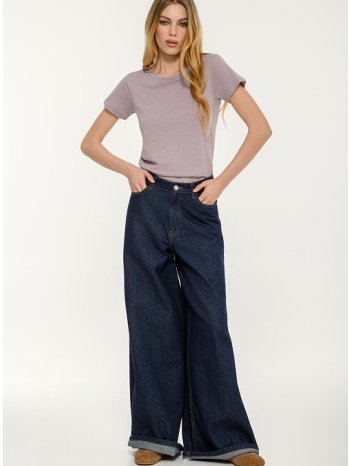 basic t-shirt με στρογγυλή λαιμόκοψη (dusty.lilac)