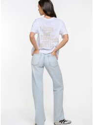 t-shirt με τύπωμα στην πλάτη (white)