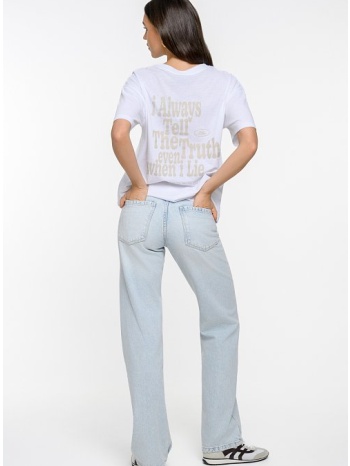 t-shirt με τύπωμα στην πλάτη (white)