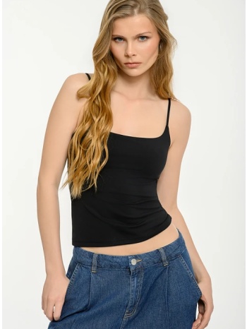 λύκρα τοπ με λεπτές τιράντες (black)