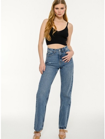 πλεκτό αμάνικο ριπ κροπ τοπ (black)