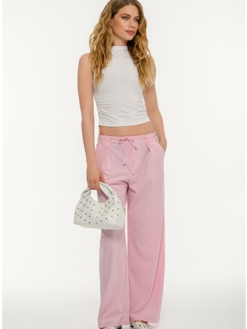 baggy παντελόνι με ρυθμιζόμενη μέση (baby.pink)