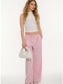 baggy παντελόνι με ρυθμιζόμενη μέση (baby.pink)