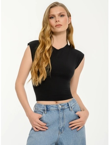 αμάνικο κροπ τοπ (black)
